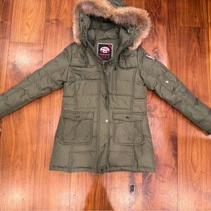 Pajar sz Med Women's Green Hooded Parka Coat